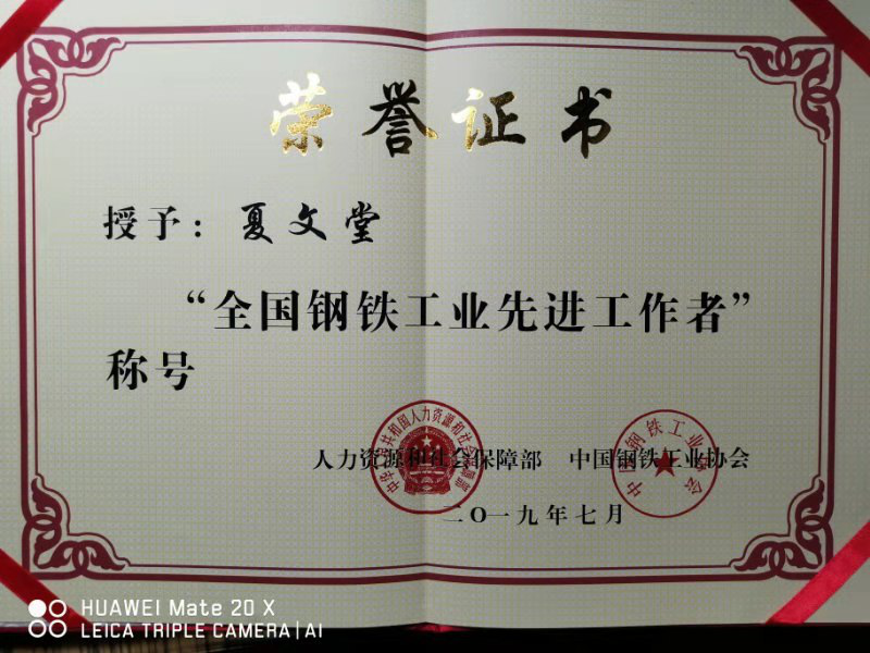 我校教师和冶金专业两位校友分别获评全国钢铁工业先进工作者和全国钢铁工业劳动模范